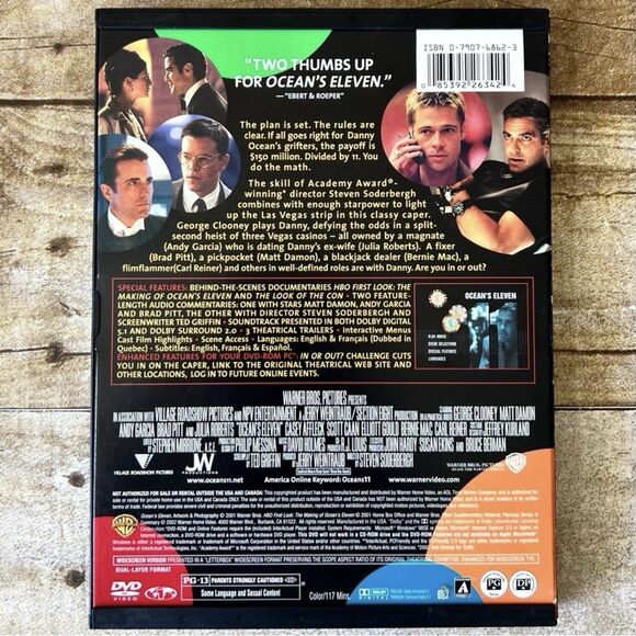 Oceans Eleven (DVD, 2002, Widescreen) - Picture 3 of 5